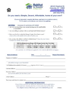 Image of Homeowner Interest Form